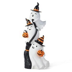 Glitzhome 22''H Halloween Resin Stacked Ghost Porch Decor